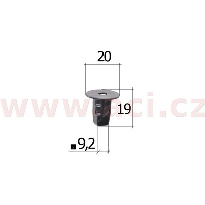 plastová příchytka s vnitřním závitem (sada 10 ks) UP 71259Z