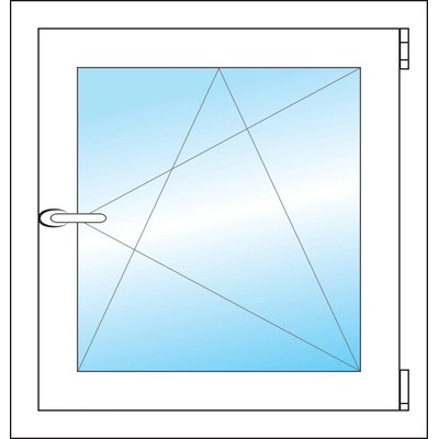OKNA HNED Plastové okno 60x63 cm (600x630 mm) bílé otevíravé a sklopné pravé