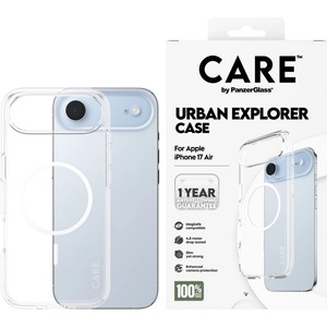 Panzer Калъф CARE - Urban Explorer, iPhone Air, White MagSafe, прозрачен (5715685026843)