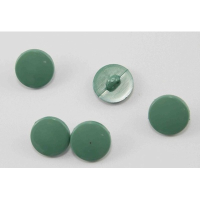 Gombík so spodným prišitím - zelený - priemer 1,3 cm