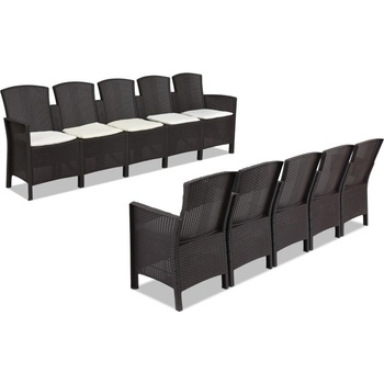 BICA Комплект Technorattan Lido за 10 души кафяв Bica (BC29116-29121BR)