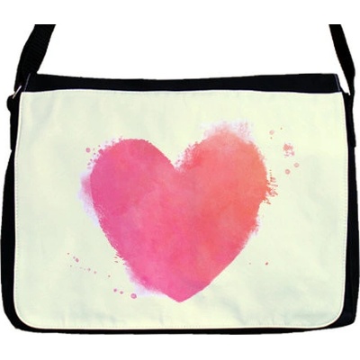 Taška přes rameno watercolor heart