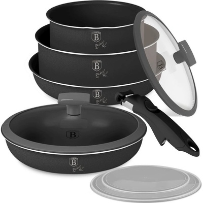 BERLINGERHAUS Sada nádobí s titanovým povrchem 9 ks Anthracite Collection BH-8256