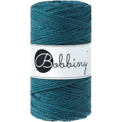 Bobbiny 3PLY Macrame Rope 3 mm 100 m Peacock Blue Špagát