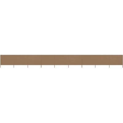 Greatstore zástěna proti větru textil 1200 x 120 cm taupe