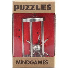 Hlavolam ježek v kleci kovový chromovaný