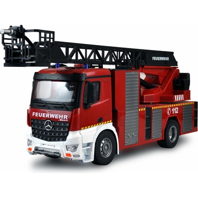 S-Idee Mercedes-Benz Arocs HASIČI s rebríkom a striekačkou proporcionálne,LED zvuky,RTR 1:14