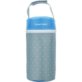 Canpol babies Termoobal Little Cutie 20 cm šedý s modrým víčkem