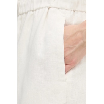 Calvin Klein Ленен панталон Calvin Klein в бежово с широка каройка, с висока талия LV044B676G (LV044B676G)