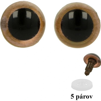 Natana bezpečnostné hnedé oči 10mm 5 párov