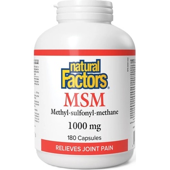 Natural Factors MSM, 1000 mg, 180 капсули, Natural Factors (2653 NF)