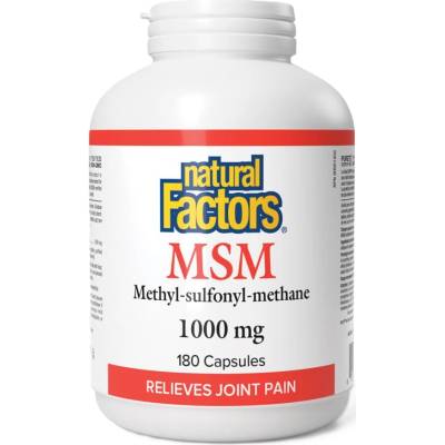 Natural Factors MSM, 1000 mg, 180 капсули, Natural Factors (2653 NF)