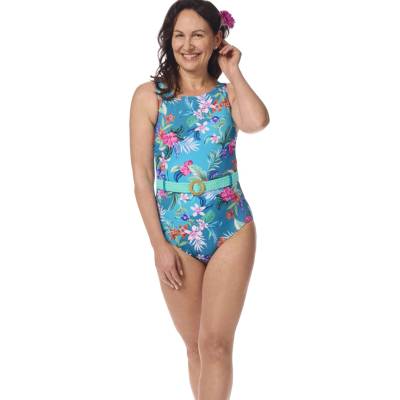Jednodielne plavky ALVOR OP HN turquoise/multi
