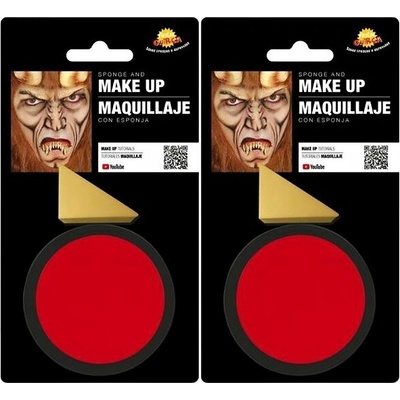 Guirca červený make up s houbou halloween 18 g