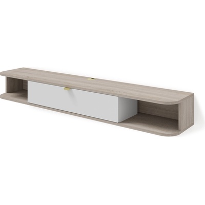 BIM Furniture Окачен ТВ шкаф Icarus 156 cm, дъб сонома/бял мат (ICARUSTVSTSONOAKWM)