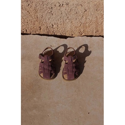 Konges Sløjd detské semišové sandále ružová
