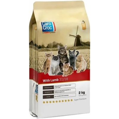 Carocroc cat lamb - храна за пораснали котки от всички породи, с агнешко и пилешко месо, Холандия - 7 кг