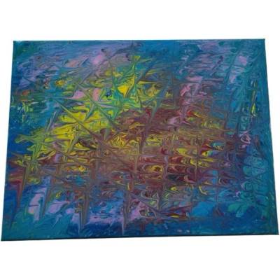Originální obraz Do hlubin oceánu, 40 x 30 cm