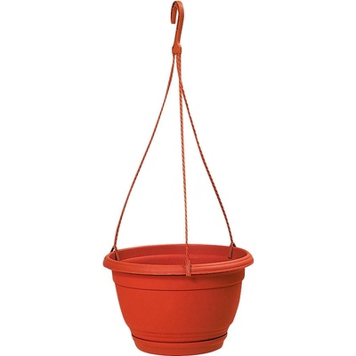 Nohel Garden květináč závěsný AGRO s podmiskou plastový terakota 24 cm – Hledejceny.cz
