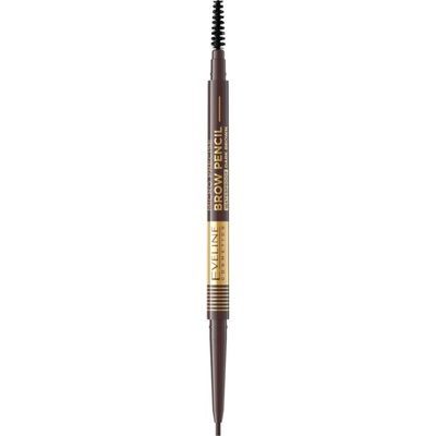 Eveline Cosmetics Micro Precise водоустойчив молив за вежди с четка 2 в 1 цвят 03 Dark Brown 4 гр