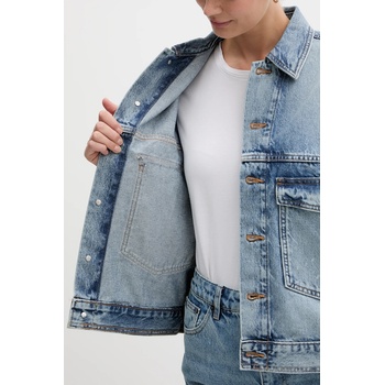 Calvin Klein Jeans Дънково яке Calvin Klein Jeans в синьо преходен модел с уголемена кройка LV047C730G (LV047C730G)