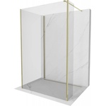 Mexen Kioto душ-преграда Walk-in 130 x 100 x 30 cm, прозрачна, златна - 800-130-100-221-50-00-030 (800-130-100-221-50-00-030)