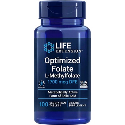 Life Extension Foláty 1700 mcg optimalizované foláty 100 Veg kapsúl