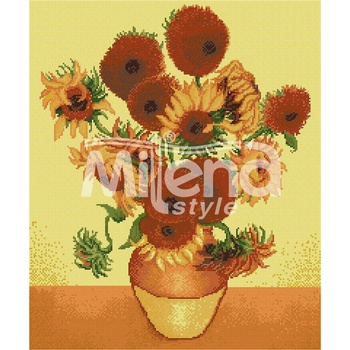 Milena Style Слънчогледи (Ван Гог) - гоблен със схема конци dmc 1: 1