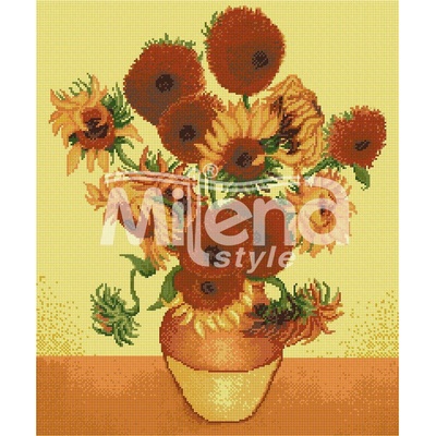 Milena Style Слънчогледи (Ван Гог) - гоблен със схема конци dmc 1: 1