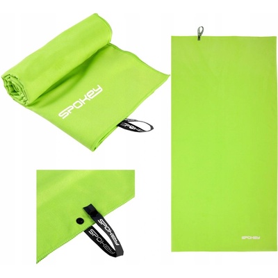 Spokey SIROCCO XL Rychleschnoucí uterák 80x150 cm, zelený s odnímatelnou sponou