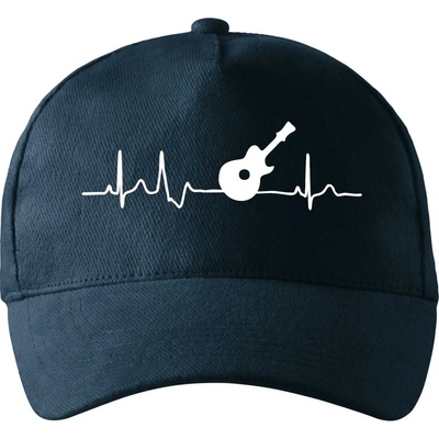 EKG akustická gitara so zahnutým šiltom a mosaznou sponou Tmavomodrá takmer čierna