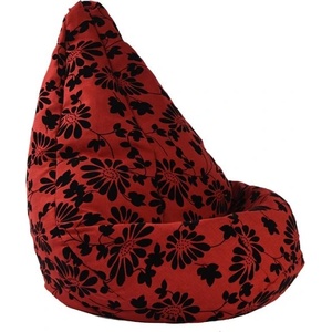 Pufrelax Пуф круша за деца 4-14 г. , 160л. , Nirvana Light - Poppy, Перящ се калъф, Пълнеж от Полистиролни перли, Гама Premium (PUF-G-NL-PT-PPY)