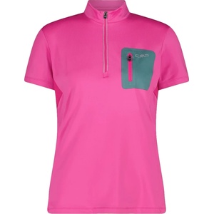 CMP Дамска фланелка с къс ръкав за колоездене CMP Women's Breast Pocket T-Shirt Free Bike Cycling jersey - Magenta - размер 34 (EU) (156-2464-1011)