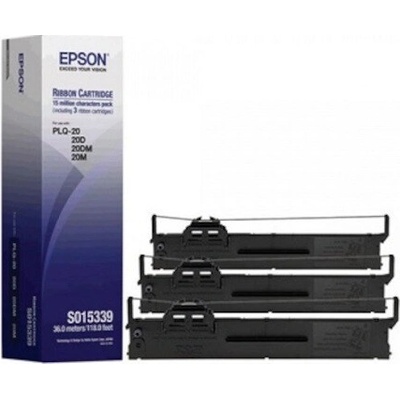 Epson C13S015339, černá, originální barvicí páska, 3ks