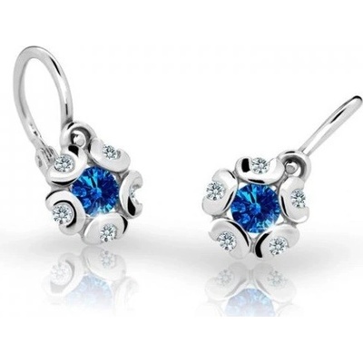Cutie Jewellery dětské náušnice z bílého zlata C2178-10-X-2 modrá