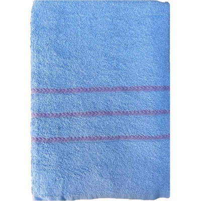 Top textil Osuška Pruhy růžové 70 x 130 cm modrá