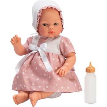 Asi Dolls Кукла Asi Dolls - Бебе Коке, с розова рокля на точки и шапка, 36 cm (0408080)