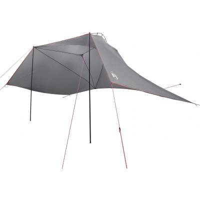 vidaXL Автомобилна палатка с покрив Сив и оранжев 350 x 250 cm (42028553)