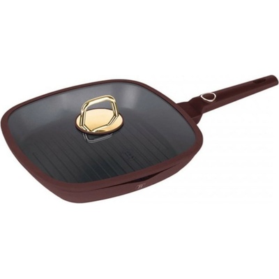 BerlingerHaus Pánev grilovací s titanovým povrchem a poklicí 28 cm Leonardo Collection BH-8037