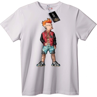 NOONEBRAND Тениска с карикатура в градски стил - XL, White