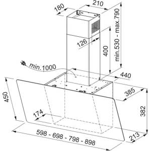 Franke Аспиратор vertical fpj 925 v wh/ss franke (330.0528.020)