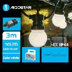 Aigostar - LED външна декоративна гирлянда 10xLED/3m IP44 студено бяло (AI1447)