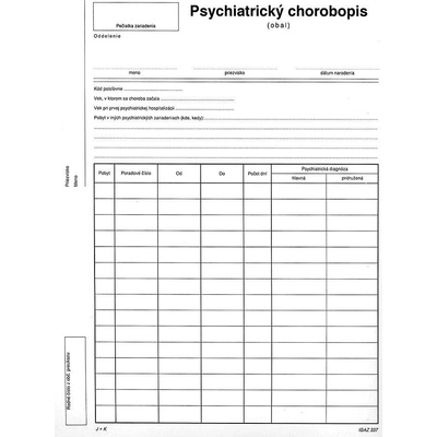 Igaz 337 Psychiatrický chorobopis - obal