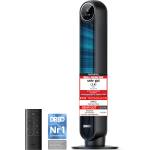 DREO Quiet tower fan, 10 m throw, 8 speed levels, 4 modes, 8 hour timer, 90° oscillating fan with cooling remote control for bedroom, tower fan 307, black - DR-HTF007 (DR-HTF007)