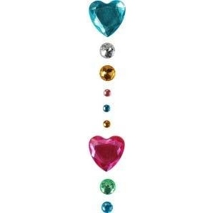 TITANUM Craft-Fun Series Self Adhesive Heart Mix Crystals