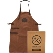 Hide & stitches Kožená Zástěra pro milovníky grilování Cognac