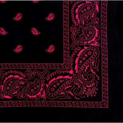 Blingstar Bandana šátek černá růžová