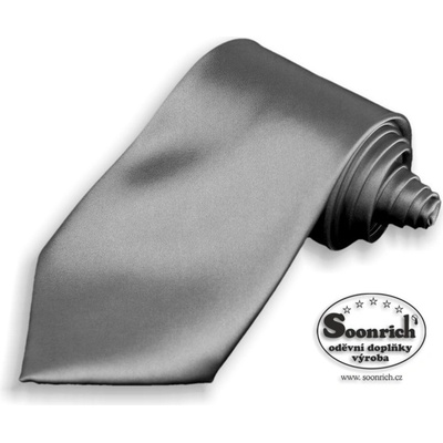 Soonrich kravata tmavá šedá kjs023