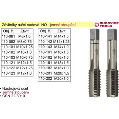 Závitníky ruční sadové M22x2 HSS Jemný závit