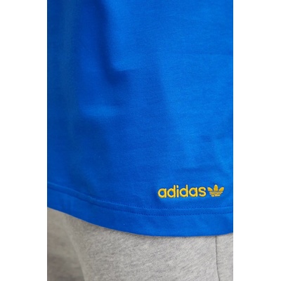 adidas Originals Памучна тениска adidas Originals в синьо с апликация IY0425 (IY0425)